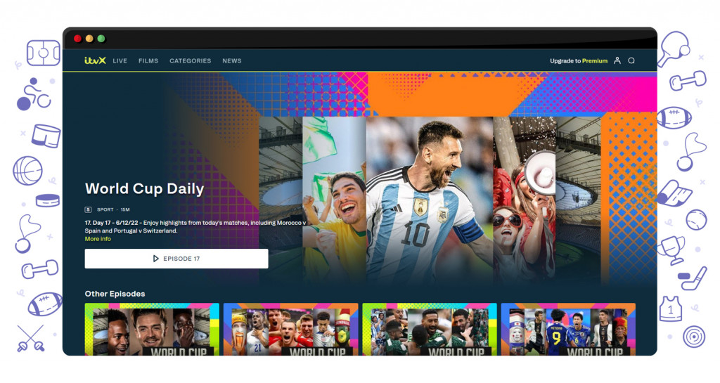 The World Cup streaming on ITVX in the UK