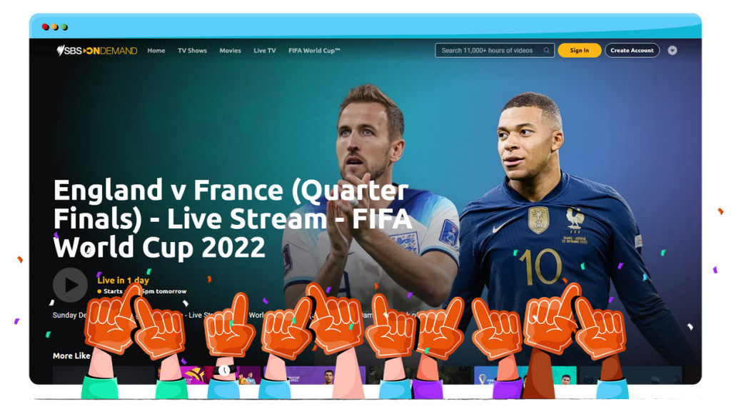 England vs. France streaming on SBS on Demand live and free in Australia