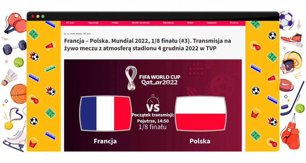 France - Poland streaming live and free on TVP 