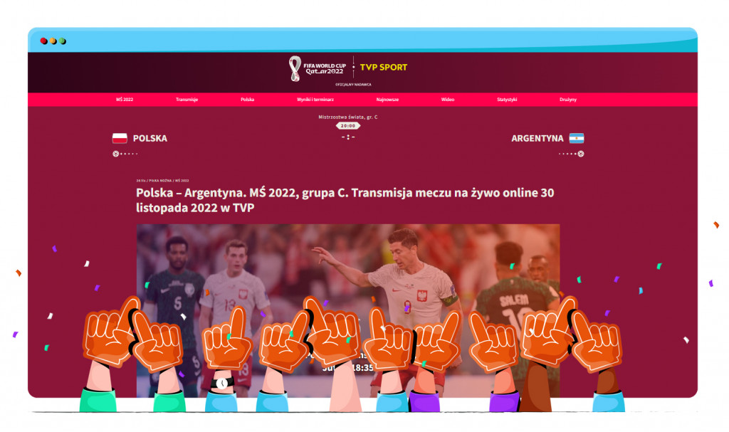 Poland vs. Argentina streaming on TVP in Poland