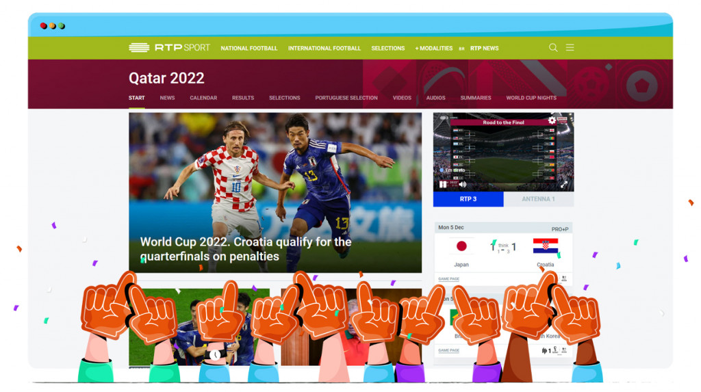 World Cup 2022 streaming on RTP Sport in Portugal