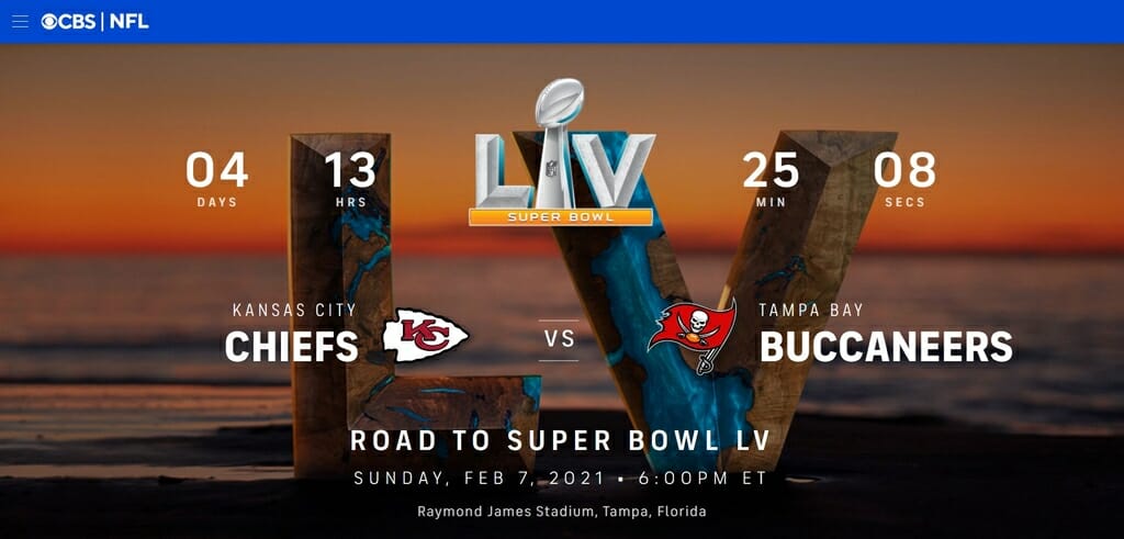Super Bowl live on CBS Sports