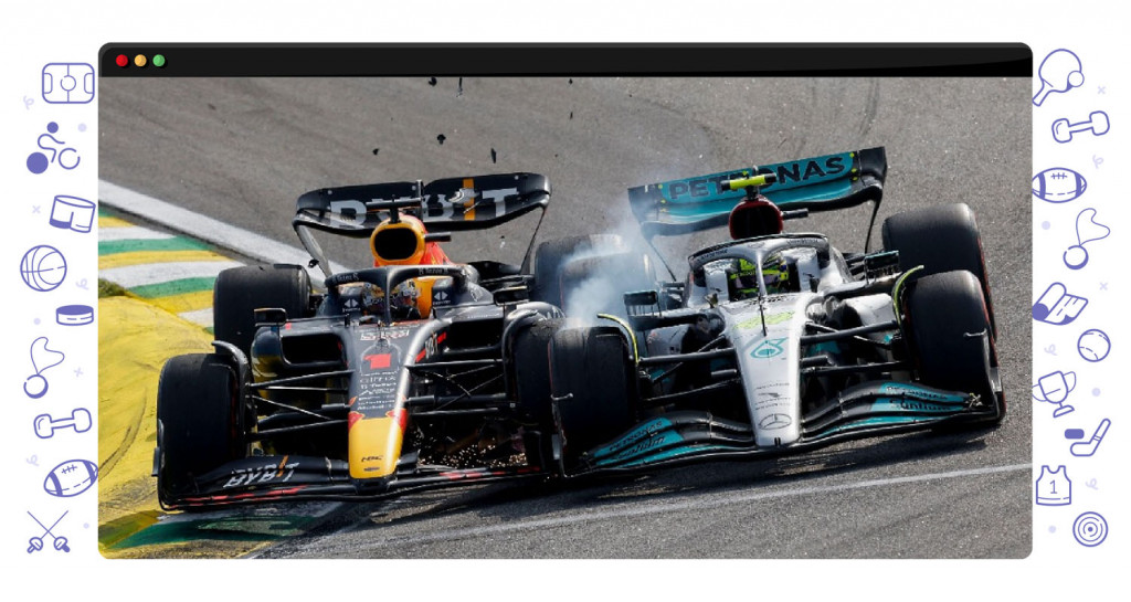 Hamilton and Verstappen crash at Interlagos