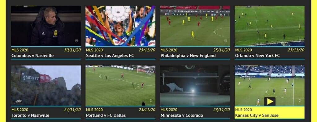 MLS Cup on FreeSportPlayer