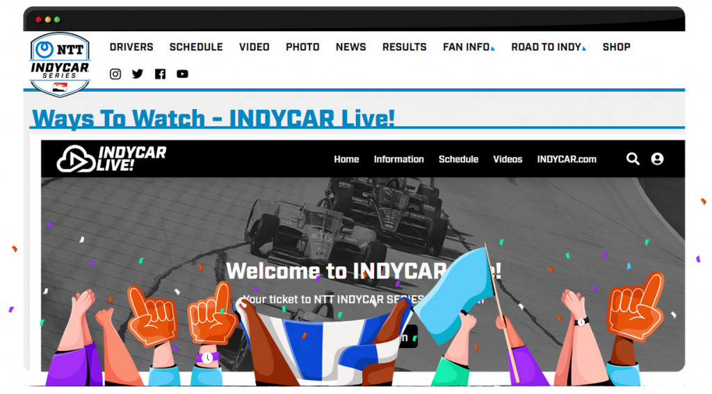 Indycar Live is het beste platform om Indycar in 2022 live en gratis te streamen