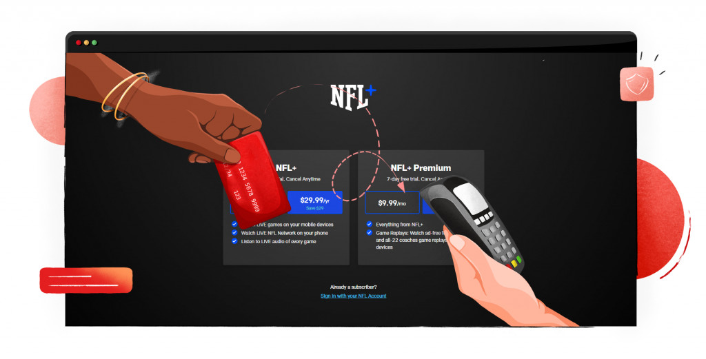NFL+ subscription plans and prices