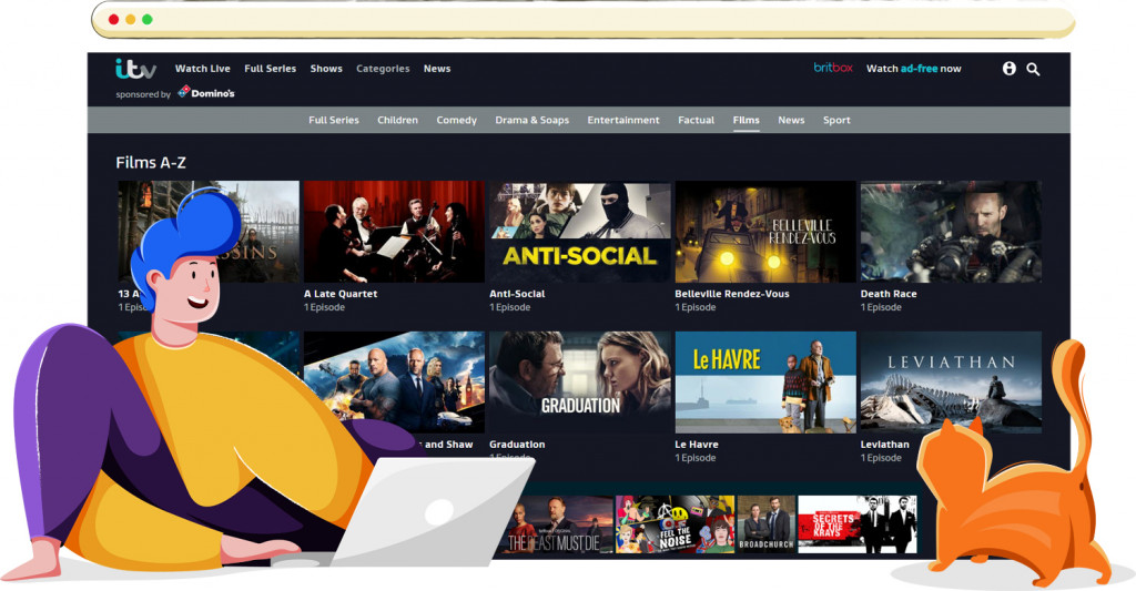 Film in streaming su ITV HUB