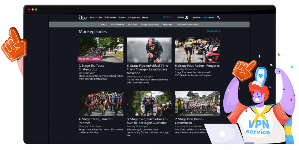 Watch Tour de France on ITV Hub