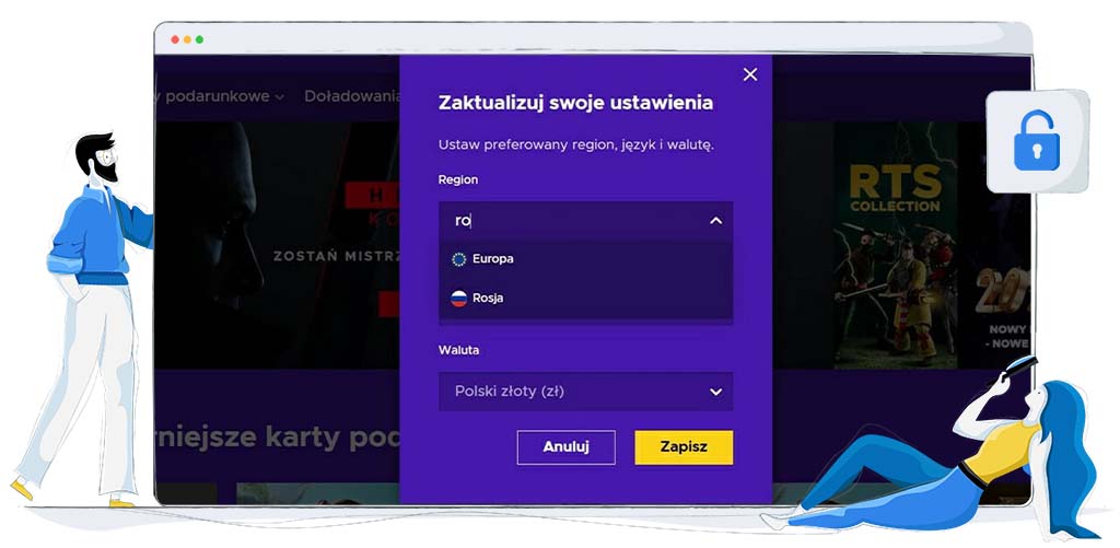 Zmień swoją wirtualną lokalizację za pomocą VPN 