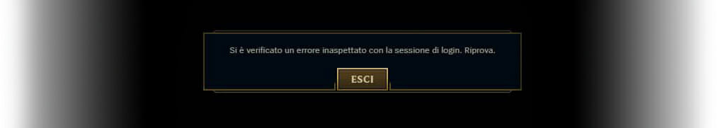 Errore Login League of Legends