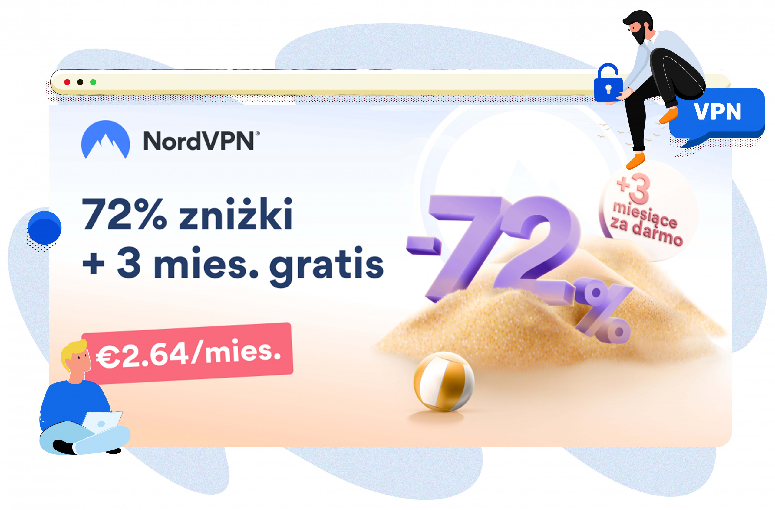 Zyskaj 72% zniżki na letnią ofertę NordVPN