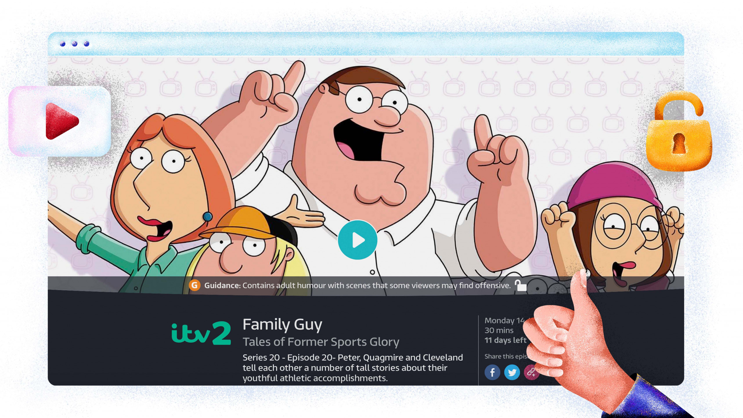 ITV HUB es famoso por Family Guy