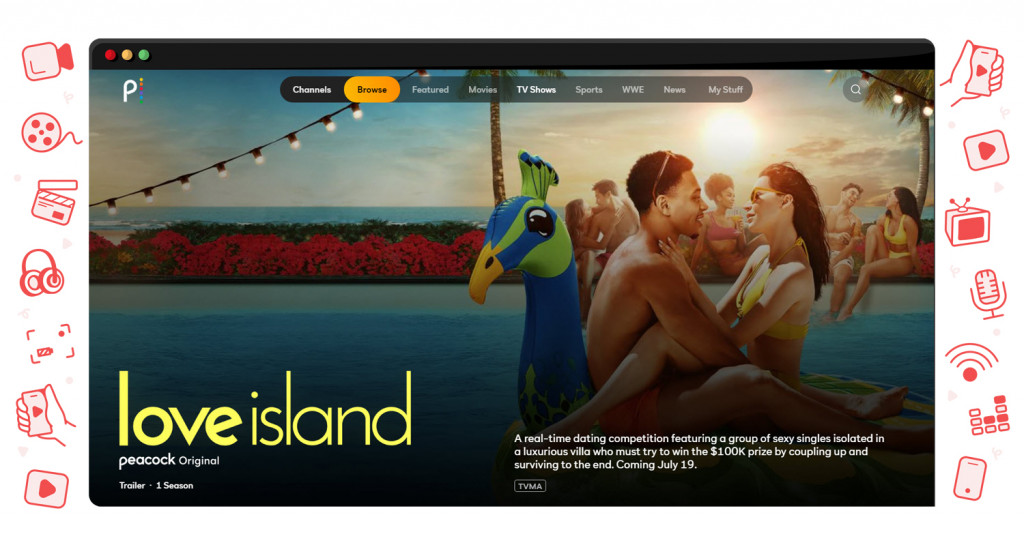 Love Island US streaming op Peacock TV