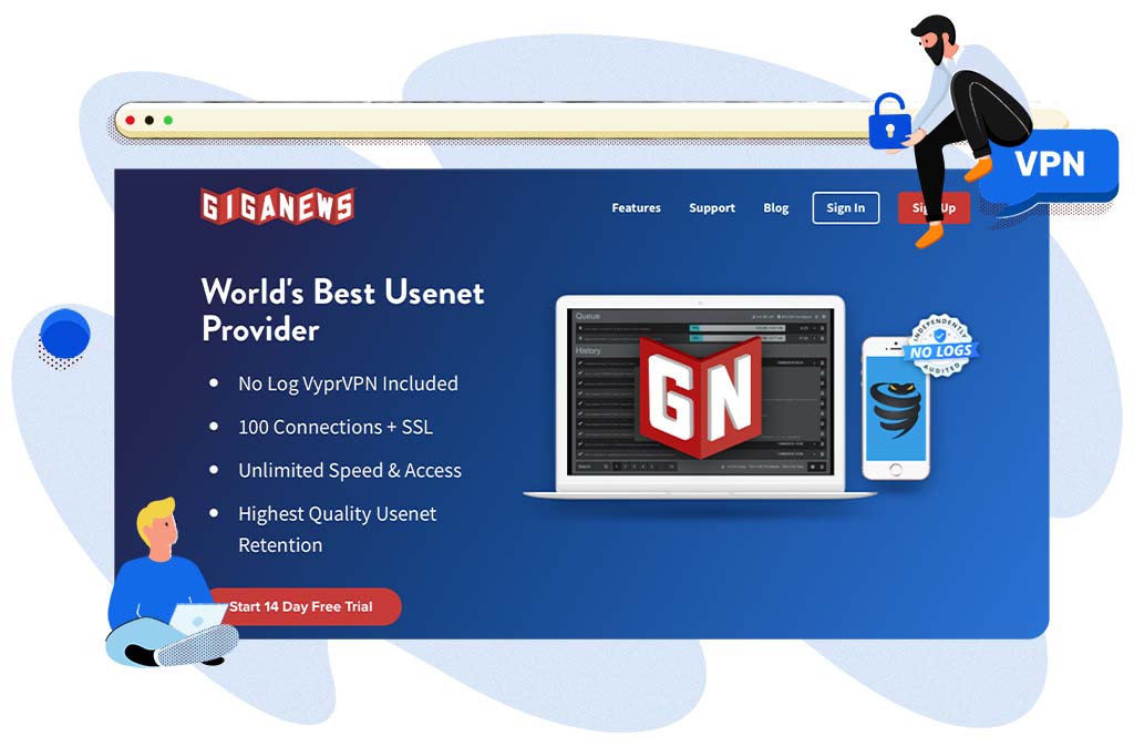 Giganews est un fournisseur Usenet populaire