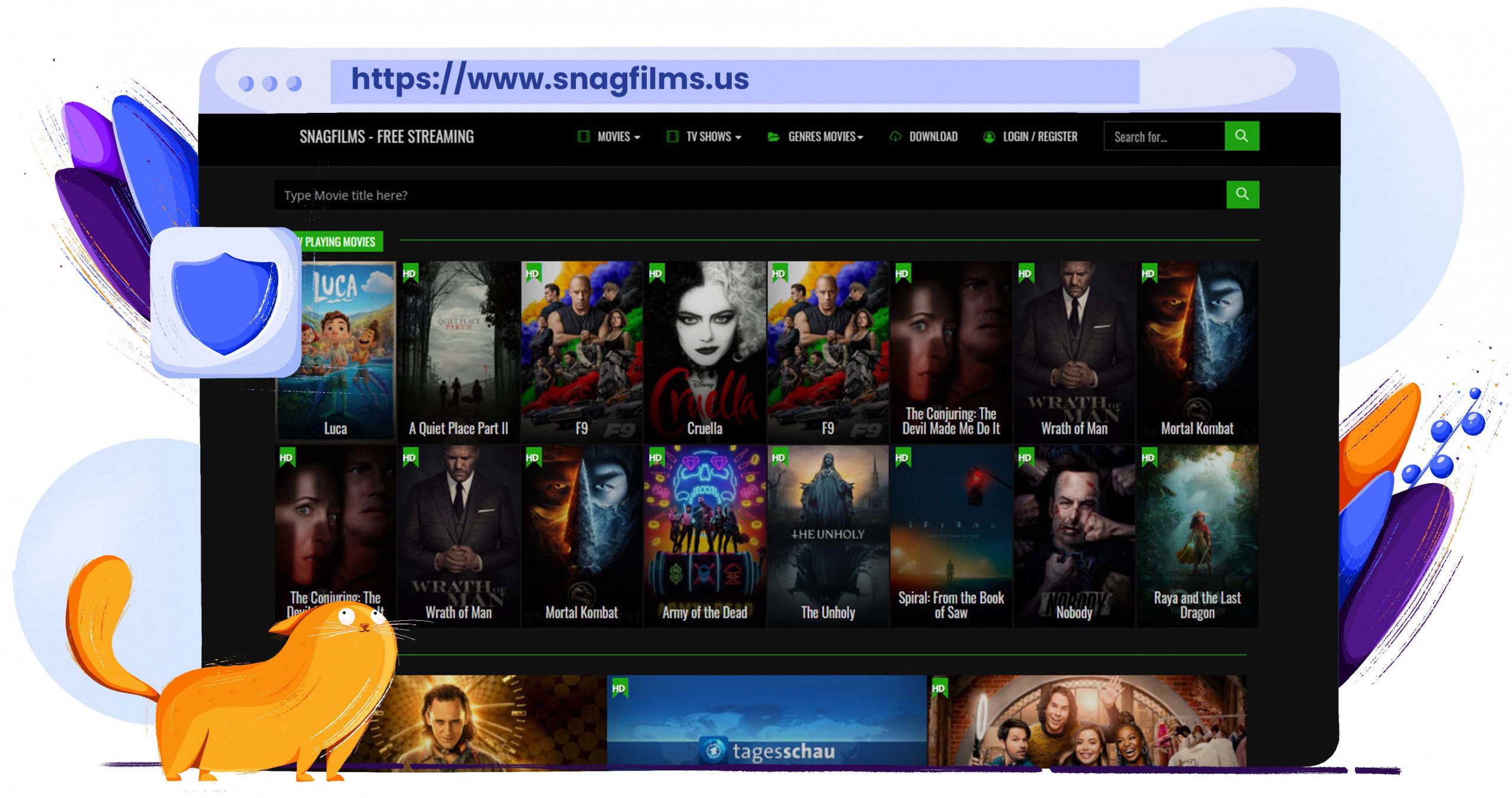 Ver contenidos gratis en Snagfilms