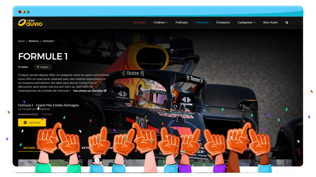 F1 Miami GP 2022 streaming op RTBF Auvio