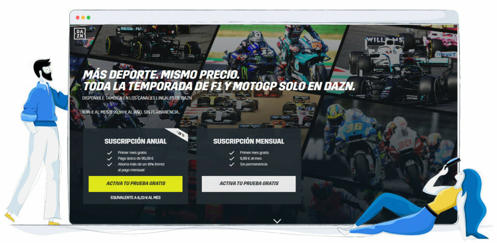 Transmisión de MotoGP en DAZN en España