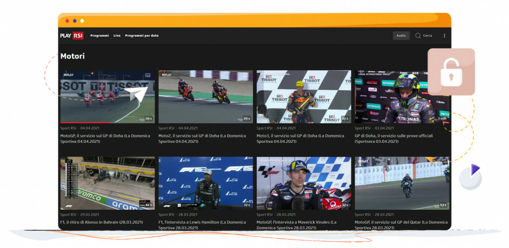 MotoGP streaming on SRG SSR Switzerland