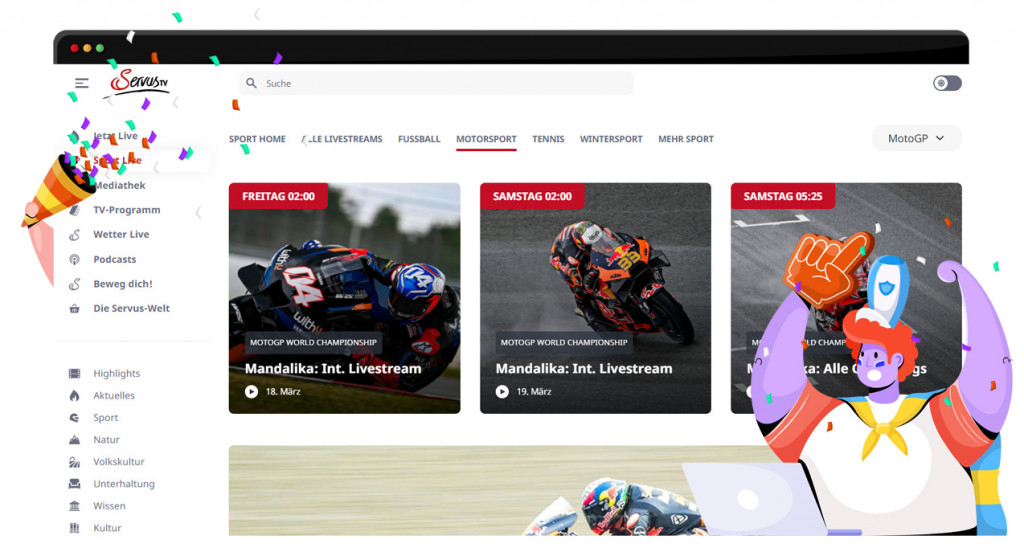 MotoGP 2022 streaming for free on Servus TV in Austria