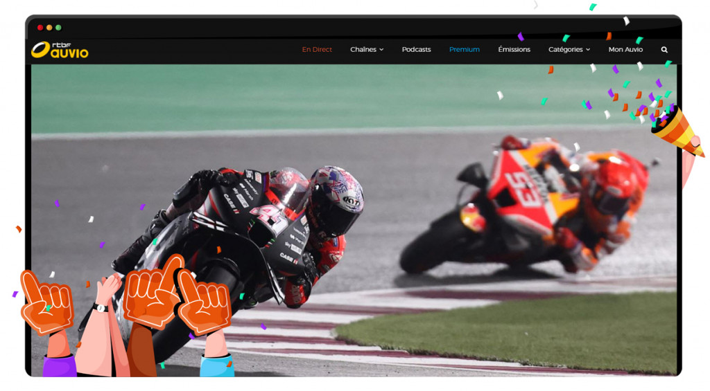 MotoGP 2022 streaming for free on RTBF in Belgium