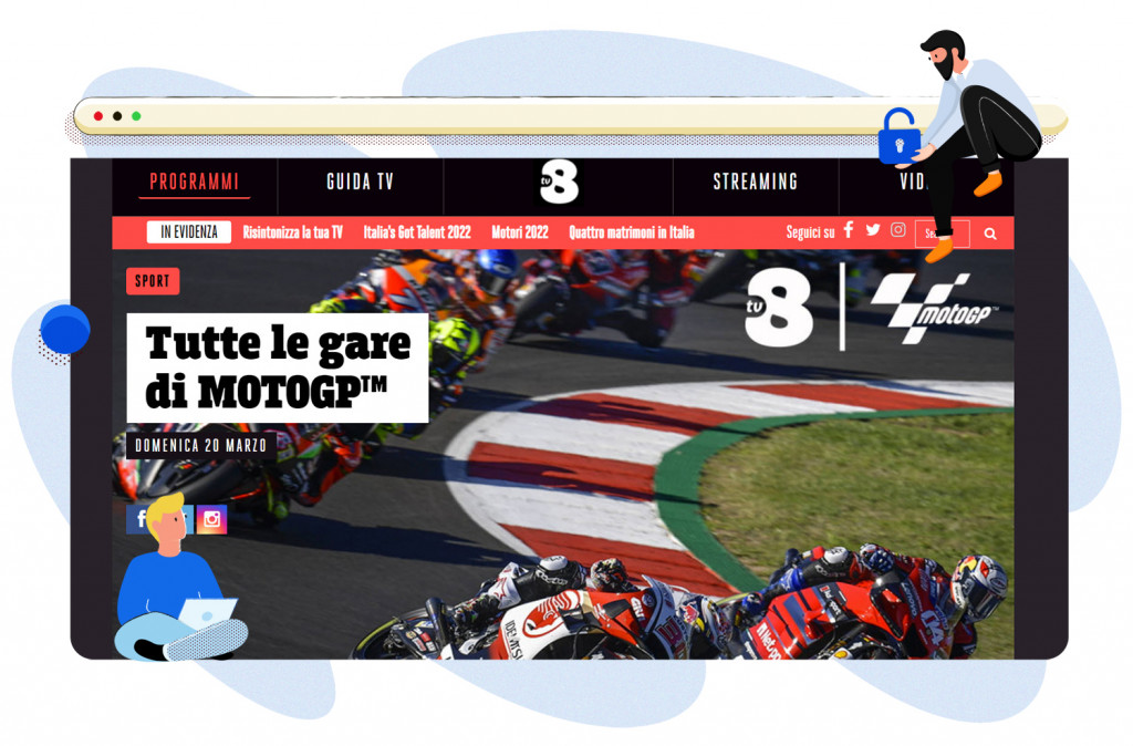 MotoGP gratis streamen op TV8 in Italië