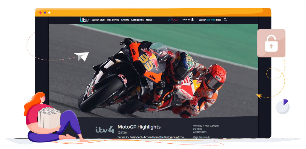 MotoGP highlights streaming on ITV HUB in the UK