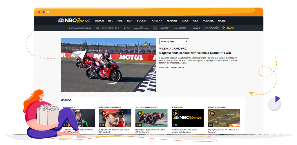 NBC streaming MotoGP Championship in 2022