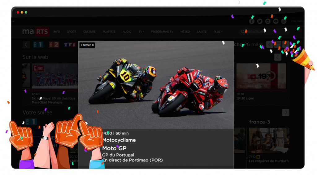 MotoGP streaming on SRF live and for free in Switzerland