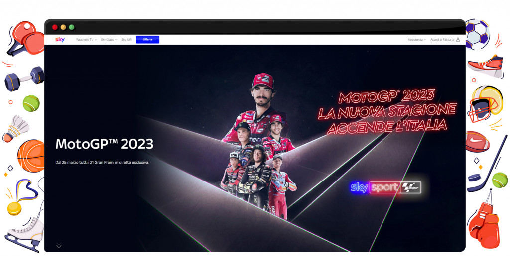 MotoGP 2023 in streaming su Sky in Italia