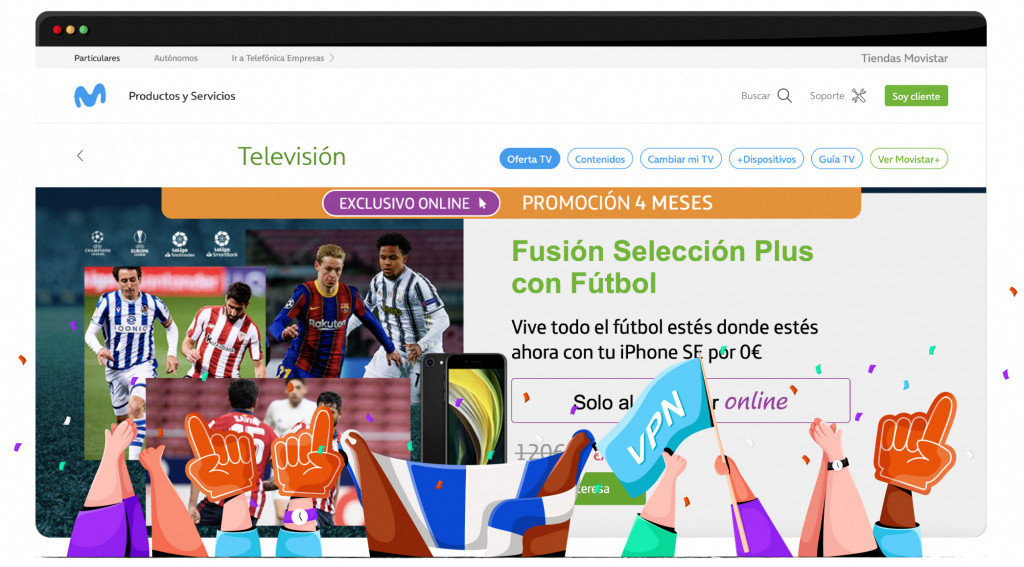 Movistar in Spain streaming the NFL