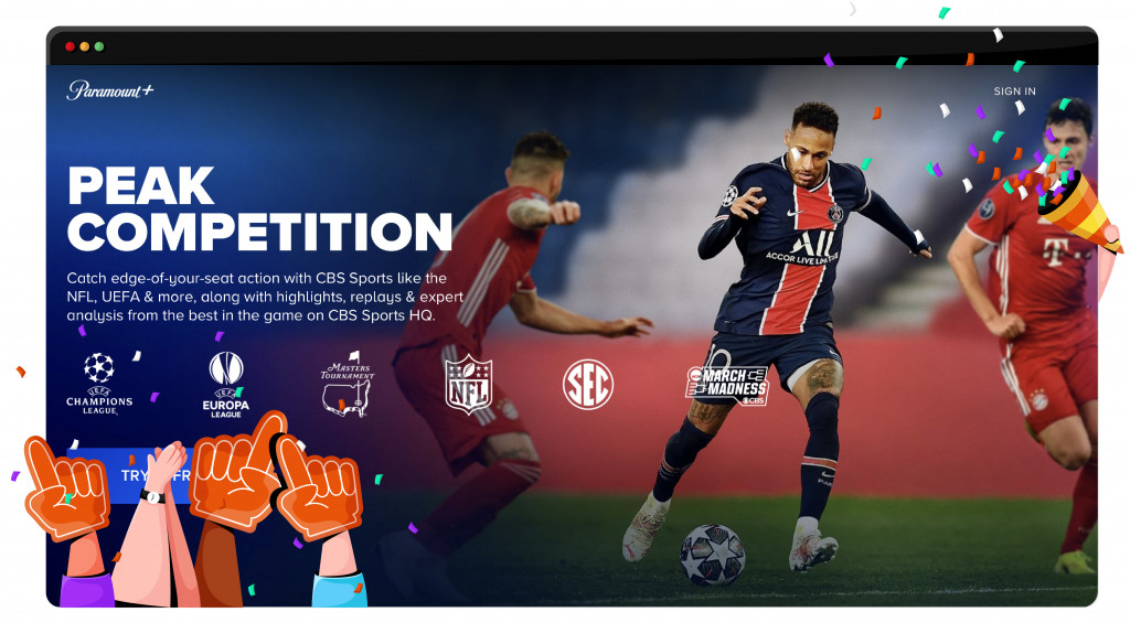 Paramount+ Sport-Streaming-Plattform