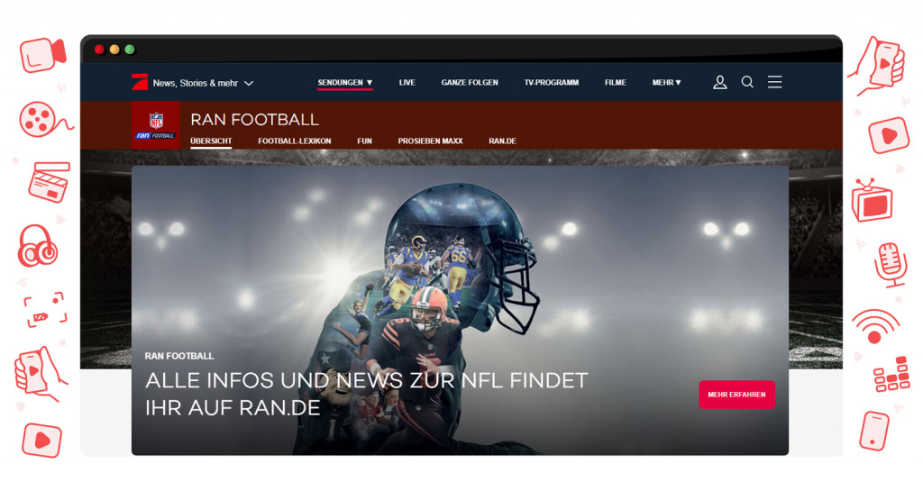 Die NFL im Streaming auf ProSieben