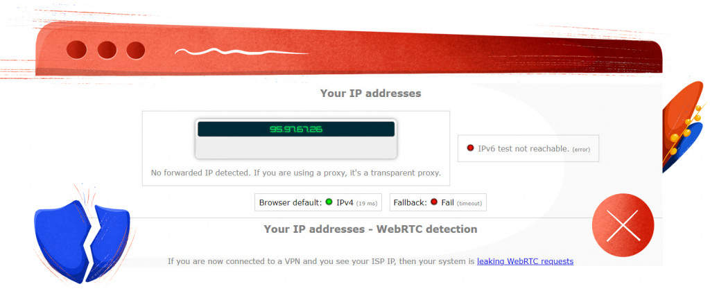 NoLagVPN IP leak test