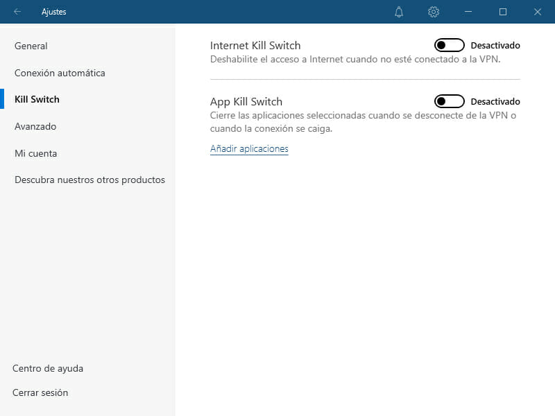 NordVPN Kill Switch característica