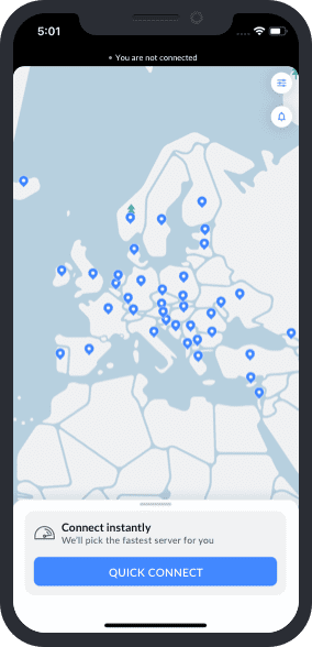 NordVPN iOS uygulaması