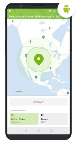 Aplikacja NordVPN na Androida