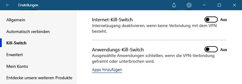 NordVPN Kill-Switch Funktion