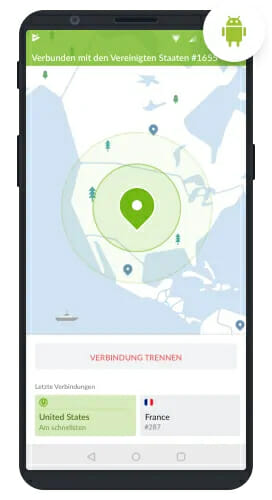 NordVPN App für Android