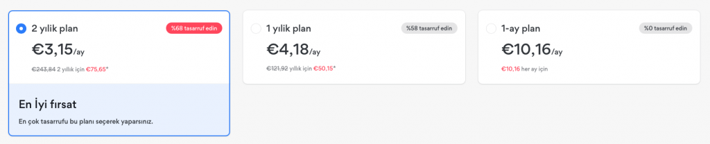 NordVPN abonelik planları ve fiyatları