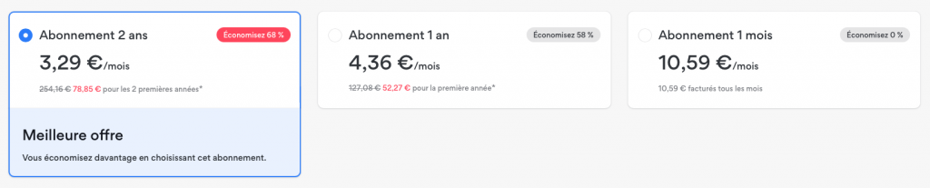 Forfaits et tarifs d'abonnement NordVPN