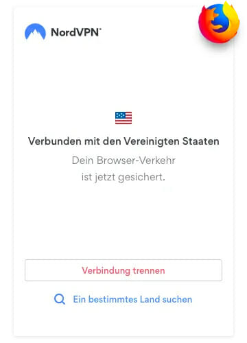 NordVPN Firefox-Erweiterung