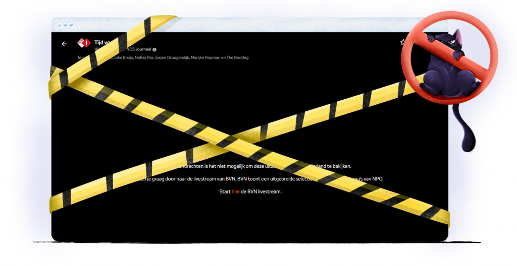 De NOS stream is niet beschikbaar in het buitenland