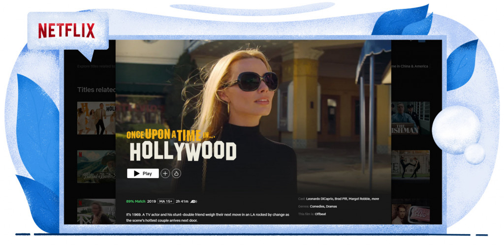 Once Upon a Time... in Hollywood op Netflix in het Verenigd Koninkrijk