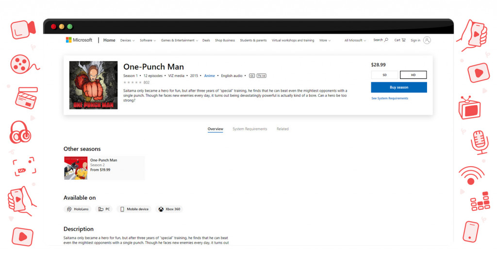 One Punch Man te koop in de Microsoft Store