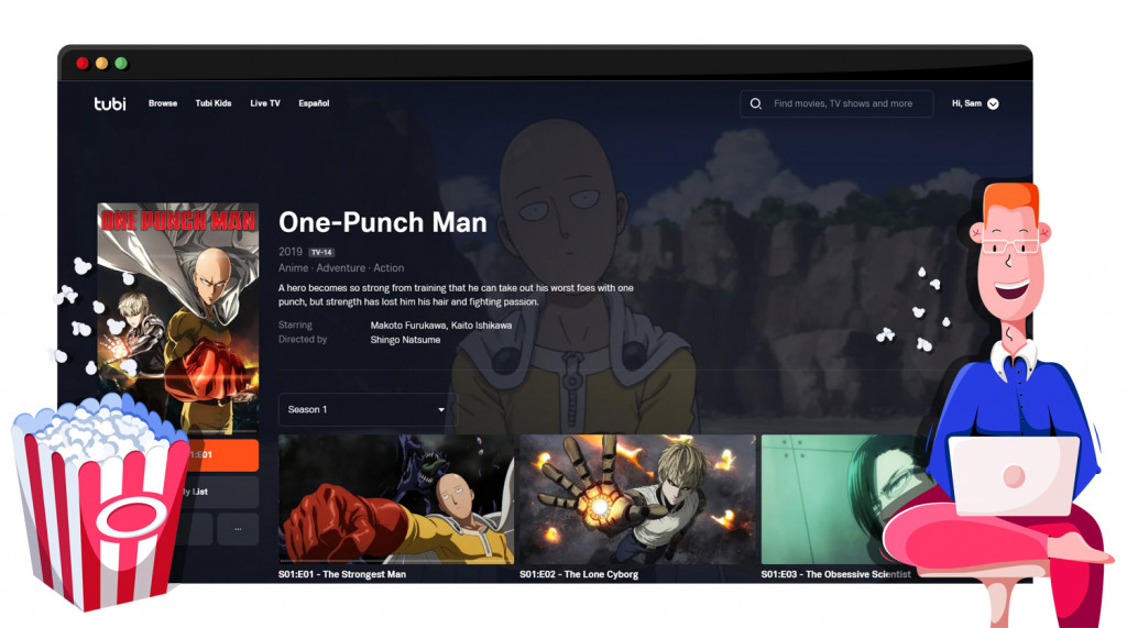 One Punch Man streamen op Tubi TV