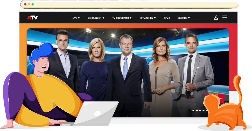 Duitse en Oostenrijkse TV-streaming op ATV