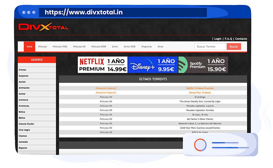 Divxtotal sitio de torrents