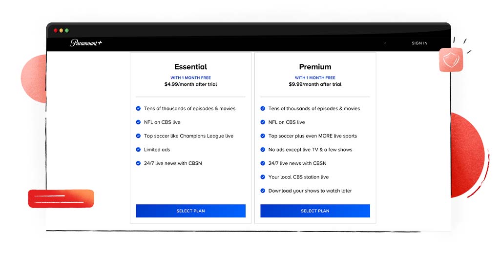 Subscribe to Paramount + with US Unlocked