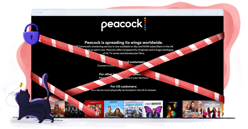 Peacock TV not available outside of the US