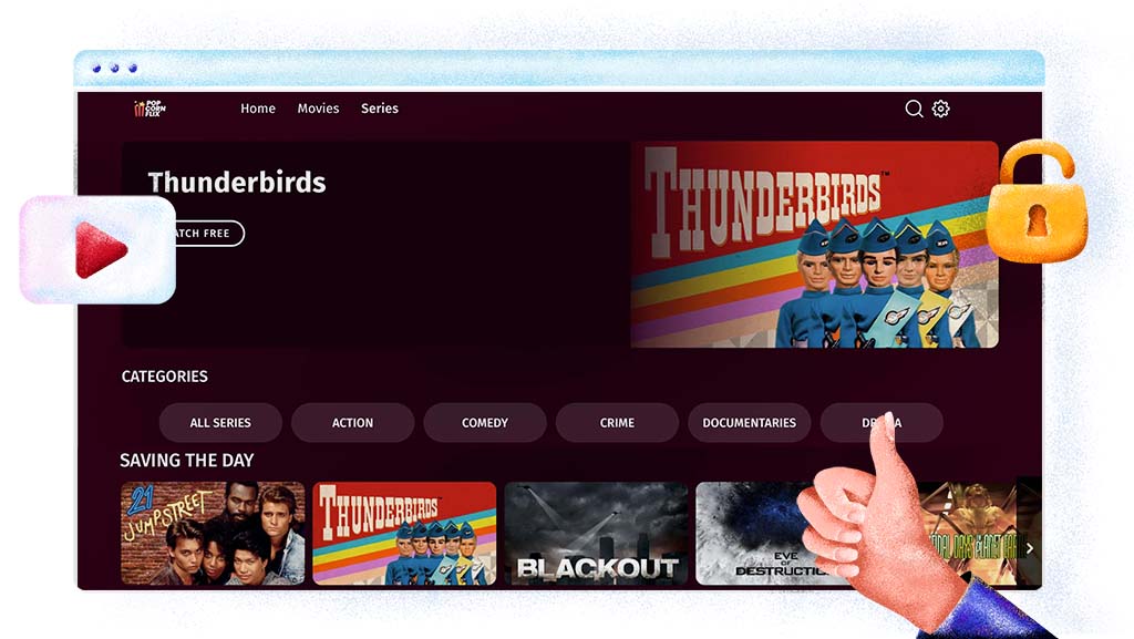 Popcornflix, plataforma de streaming de contenidos con subtítulos en español